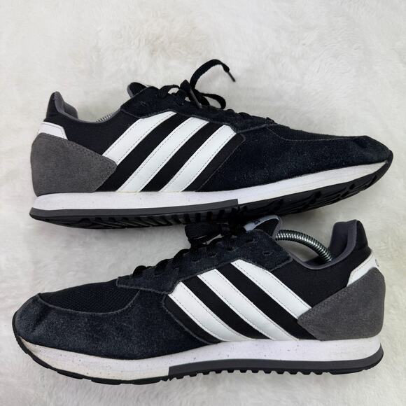 Adidas Retro Run Black/White Lifestyle Running Sneakers – Men’s US 11 - Picture 5 of 10